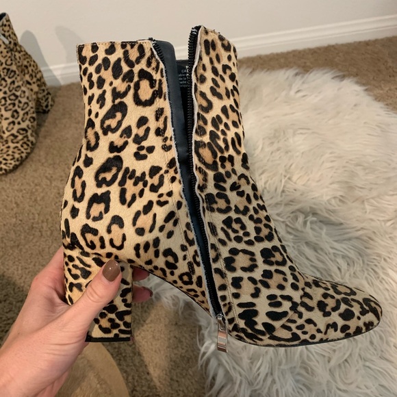 HALOGEN Alexa Boots Booties Leopard Cheetah Print - Picture 6 of 7